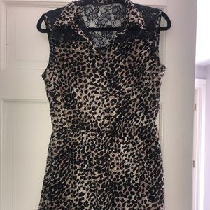 Leopard dress with lacey back